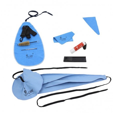 10-in-1 saxophone cleaning kit - cleaning cloth / cork grease / thumb restSaxophones