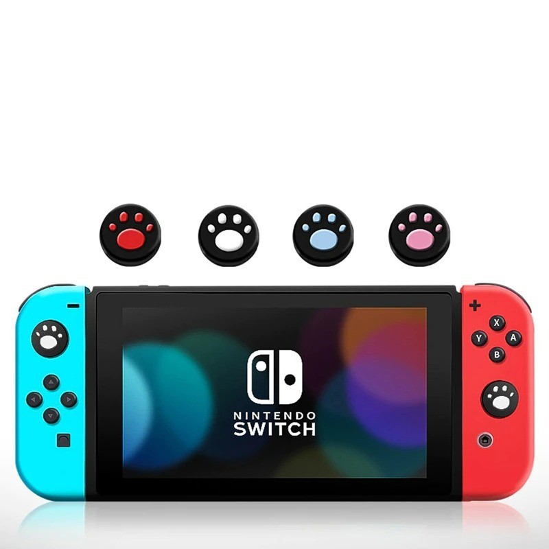 Nintendo Switch controller silicone case - 6 in 1 - with thumb stick cover - cat claw print
