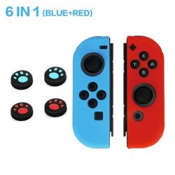 Nintendo Switch controller silicone case - 6 in 1 - with thumb stick cover - cat claw print