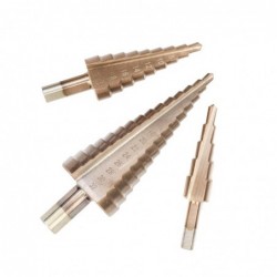 HSS coated step drill bit - 4-12mm / 4-20mm / 4-32 - wood / metal drilling