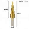 HSS step drill bit - 4-12mm / 4-20mm / 4-32mm - titanium wood cutter