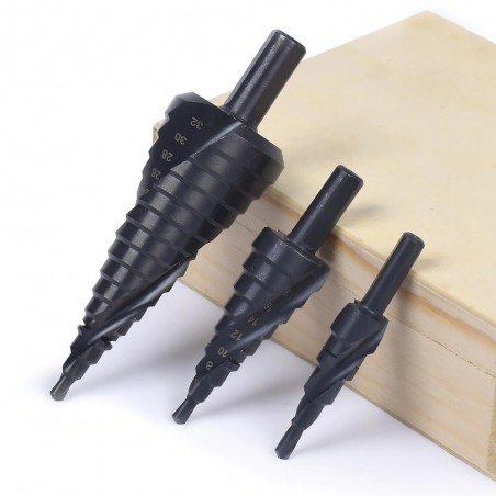 HSS cobalt step drills - nitrogen spiral - 4-32mm / 4-20mm / 4-12mm