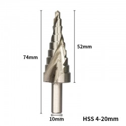 HSS screw drills - 4-20mm / 4-30mm - spiral grooved - pagoda drillBits & drills