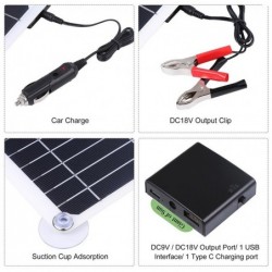 Solar panel kit - battery charger - dual USB - 250W - with controller - for car / yacht / Smartphones