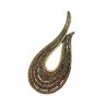 U-shaped brooch - with crystal decorationsBrooches