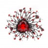 Shiny flower brooch - with crystals