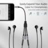 Audio splitter - AUX cable - 3 female to 1 male - 3.5mm jack - iPhone / Samsung / MP3 playerSplitters