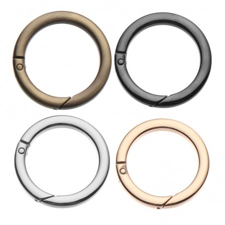 Spring O-ring buckle - round push trigger - hook - carabiner - 19mm - 25mm - 32mm - 38mm