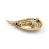 U-shaped brooch - with crystal decorationsBrooches