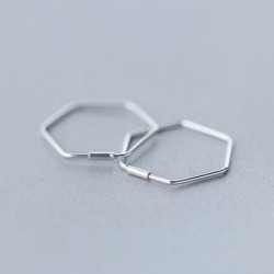 Pentagon earrings - geometric hyperbole - 925 sterling silverEarrings