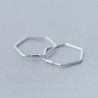 Pentagon earrings - geometric hyperbole - 925 sterling silverEarrings
