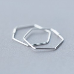 Pentagon earrings - geometric hyperbole - 925 sterling silverEarrings