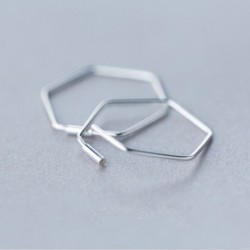 Pentagon earrings - geometric hyperbole - 925 sterling silverEarrings