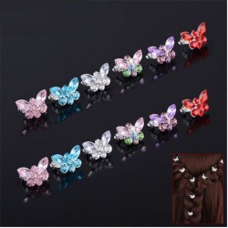 Crystal butterflies - bridal hair clip - 10 pieces