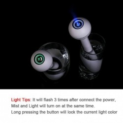 Ultrasonic air humidifier - portable - USB rechargeable - with light - essential oil diffuser