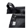 Leather backpack - with hand strap / zippers