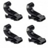 J-hook mount - buckle - quick release - for GoPro Hero Camera - 4 pieces