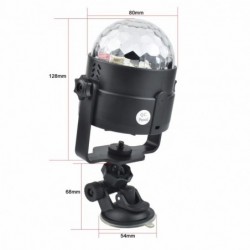 Crystal ball - stage light projector - RGB - LED - with remote / adjustable base - 5V - for disco / parties