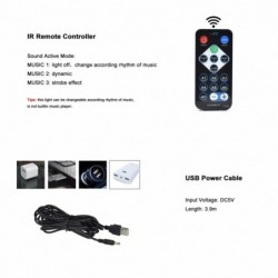 Crystal ball - stage light projector - RGB - LED - with remote / adjustable base - 5V - for disco / parties