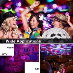 Crystal ball - stage light projector - RGB - LED - with remote / adjustable base - 5V - for disco / parties