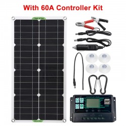 Solar panel kit - battery charger - dual USB - 250W - with controller - for car / yacht / Smartphones