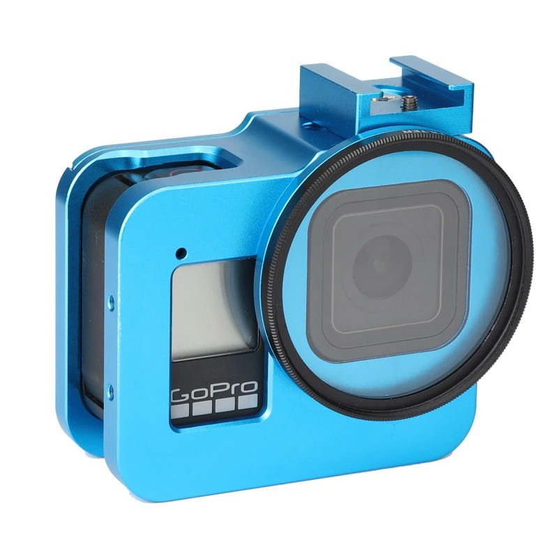 GoPro Hero 8 protective case - aluminum frame - with UV lens filter