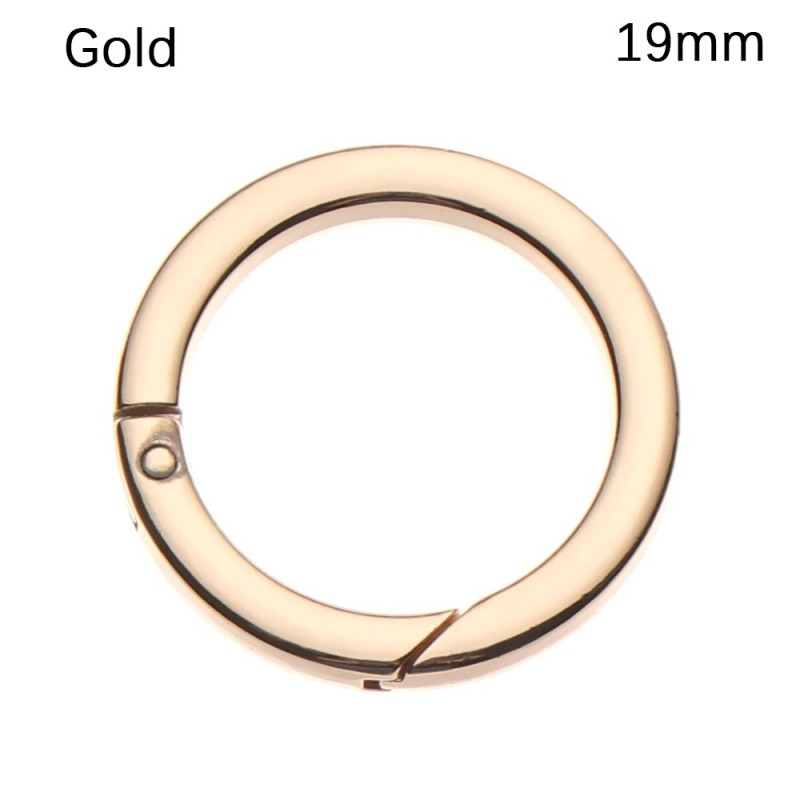 Spring O-ring buckle - round push trigger - hook - carabiner - 19mm - 25mm - 32mm - 38mm