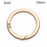 Spring O-ring buckle - round push trigger - hook - carabiner - 19mm - 25mm - 32mm - 38mm