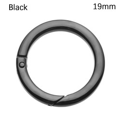 Spring O-ring buckle - round push trigger - hook - carabiner - 19mm - 25mm - 32mm - 38mm