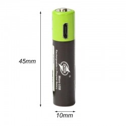 Lithium AAA batteries - USB rechargeable - quick charging - 1.5V - 600mAh - 2 / 4 pieces