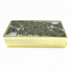 Poker playing cards - gold tinted dragon - transparent - waterproof