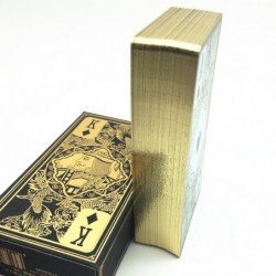 Poker playing cards - gold tinted dragon - transparent - waterproof