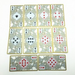 Poker playing cards - gold tinted dragon - transparent - waterproof