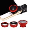 3 in 1 camera lens kit - fisheye / macro / wide angle - with clip - for Smartphones
