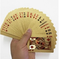 Poker playing cards - black / gold / US dollar pattern - waterproof - 54 piecesPuzzles & Games