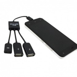 4 in 1 cable - adapter - micro USB / HUB / OTG - male to female - multifunctional