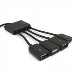 4 in 1 cable - adapter - micro USB / HUB / OTG - male to female - multifunctional