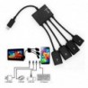 4 in 1 cable - adapter - micro USB / HUB / OTG - male to female - multifunctional