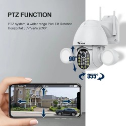 3MP CCTV security camera - PTZ - WiFi - HD - with Google Alexa - waterproof