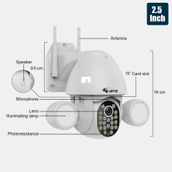 3MP CCTV security camera - PTZ - WiFi - HD - with Google Alexa - waterproof