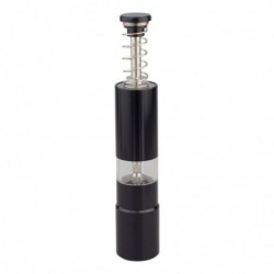 Salt / pepper grinder - with thumb push button - stainless steel