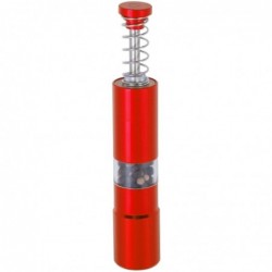 Salt / pepper grinder - with thumb push button - stainless steel
