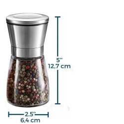 Salt / pepper / herbs grinder - with adjustable coarseness - stainless steel