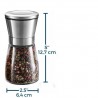 Salt / pepper / herbs grinder - with adjustable coarseness - stainless steel