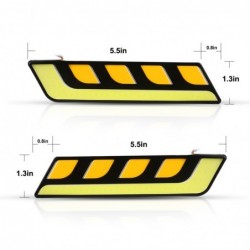 COB - DRL - running car light - feather / round - U-shaped - 12V - 2 pieces