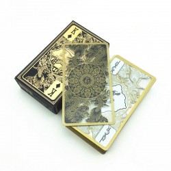 Poker playing cards - gold tinted dragon - transparent - waterproof