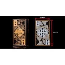 Poker playing cards - gold tinted dragon - transparent - waterproof