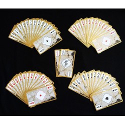 Poker playing cards - gold tinted dragon - transparent - waterproof