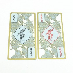 Poker playing cards - gold tinted dragon - transparent - waterproof