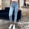 High waisted skinny jeans - with front buttons - elasticPants
